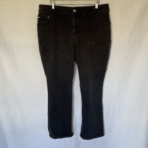 Riders By Lee Womens Mid Rise Bootcut Jeans Black Denim Stretch Classic 5-Pocket